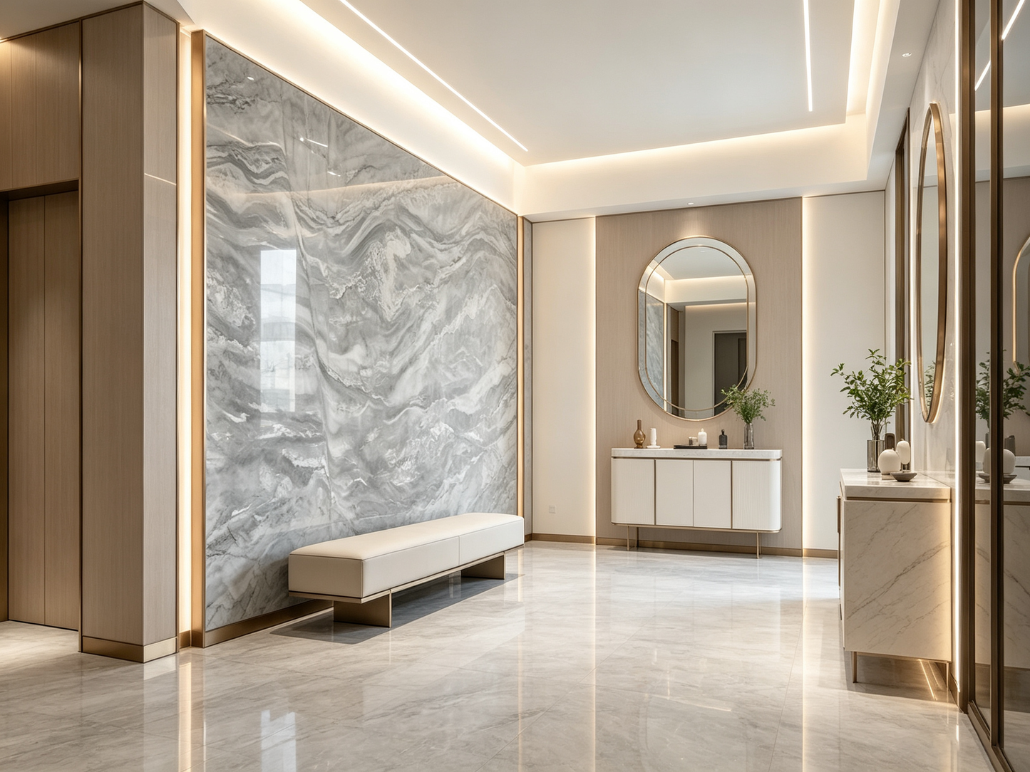 Italian Silver Grey Marble Slab