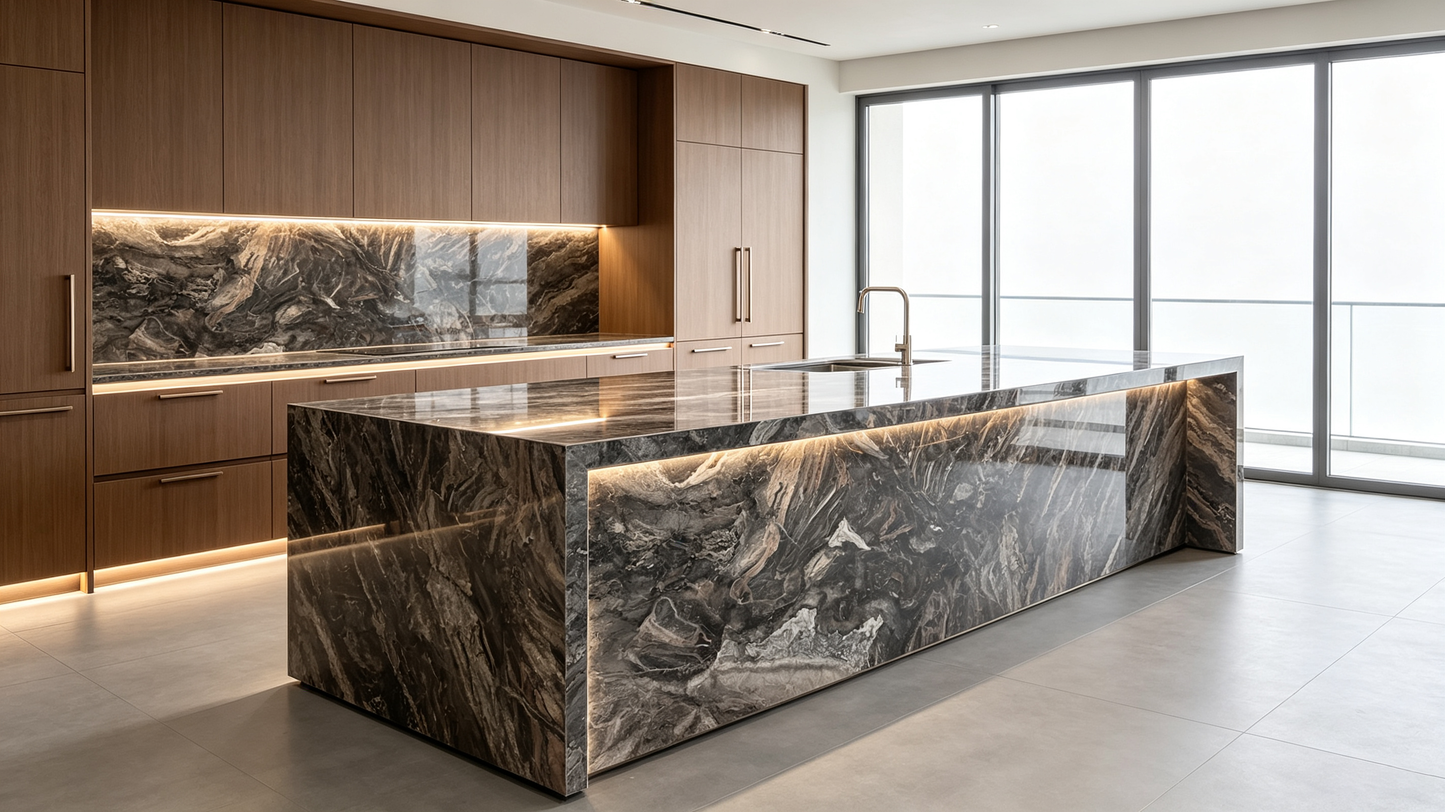 Venetian Brown Marble Slab
