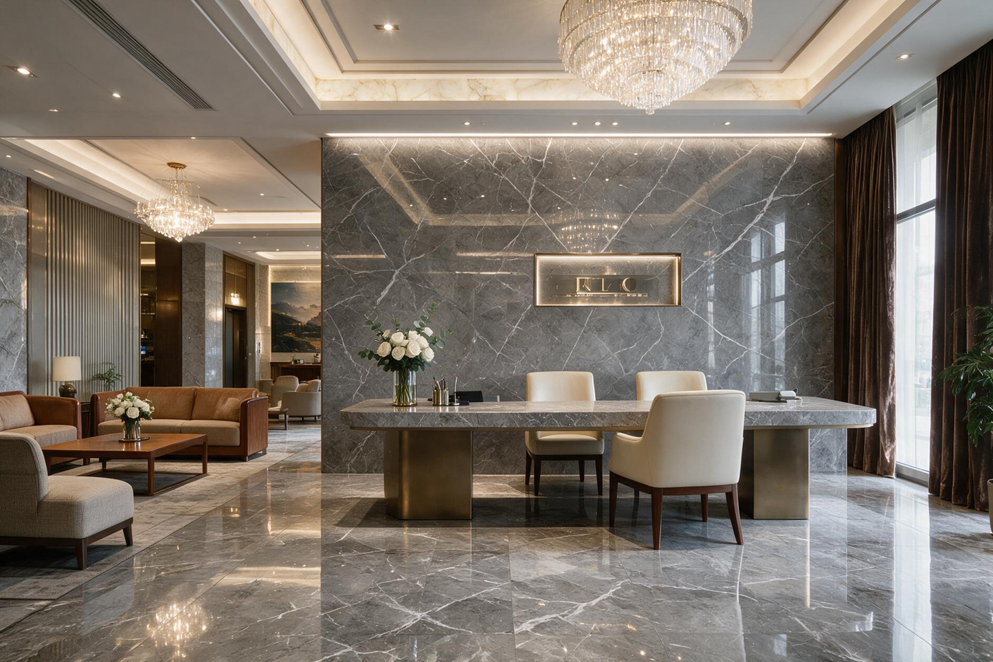Grey Stone Marble Slab