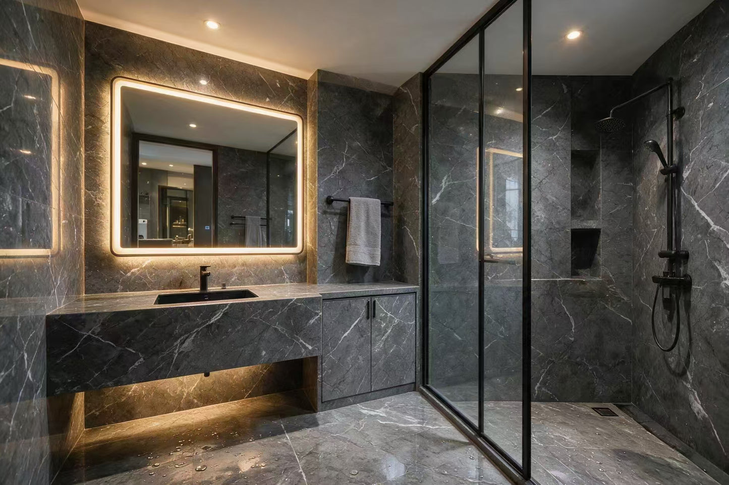 Christmas Grey Marble Slab