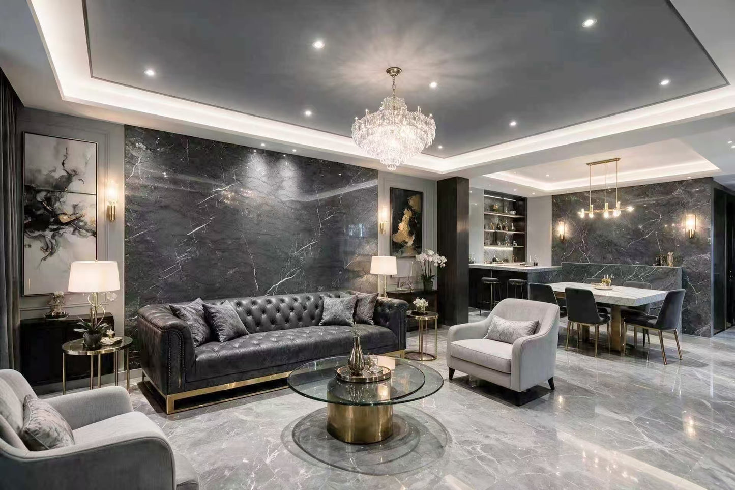 Christmas Grey Marble Slab