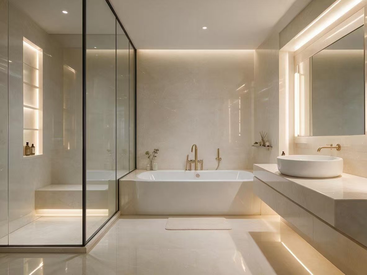 Lunar Cream Beige Marble Slab