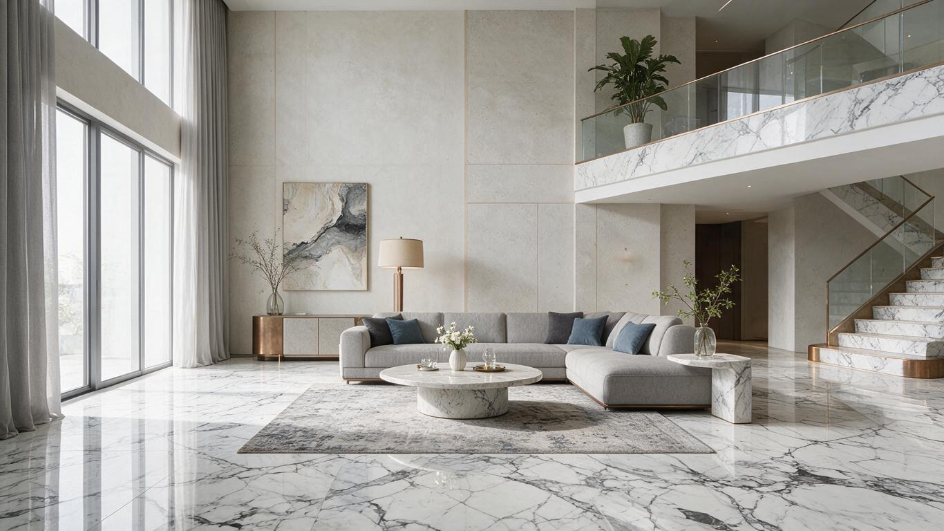 Carrara White Marble Slab