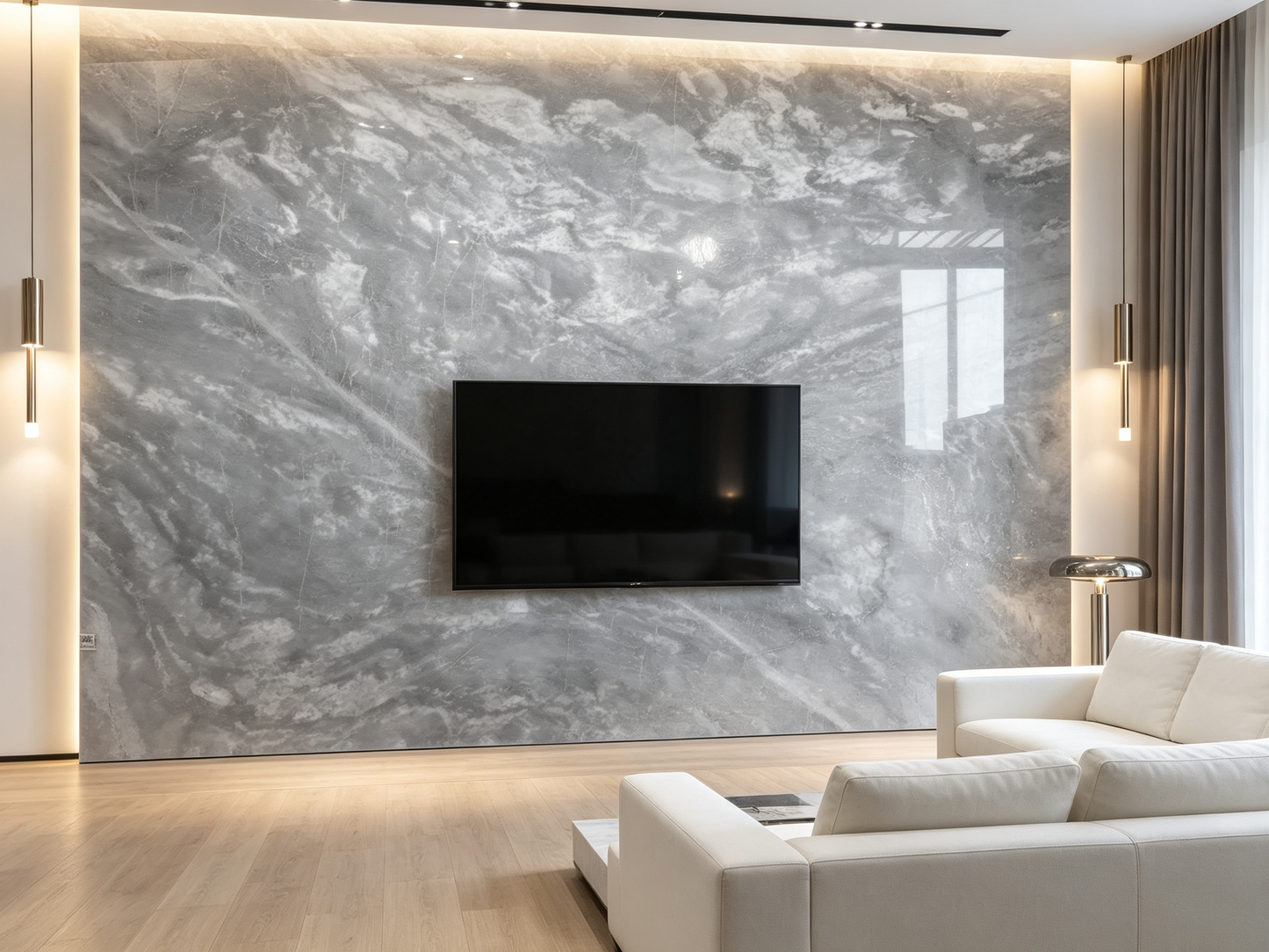 Italian Silver Grey Marble Slab