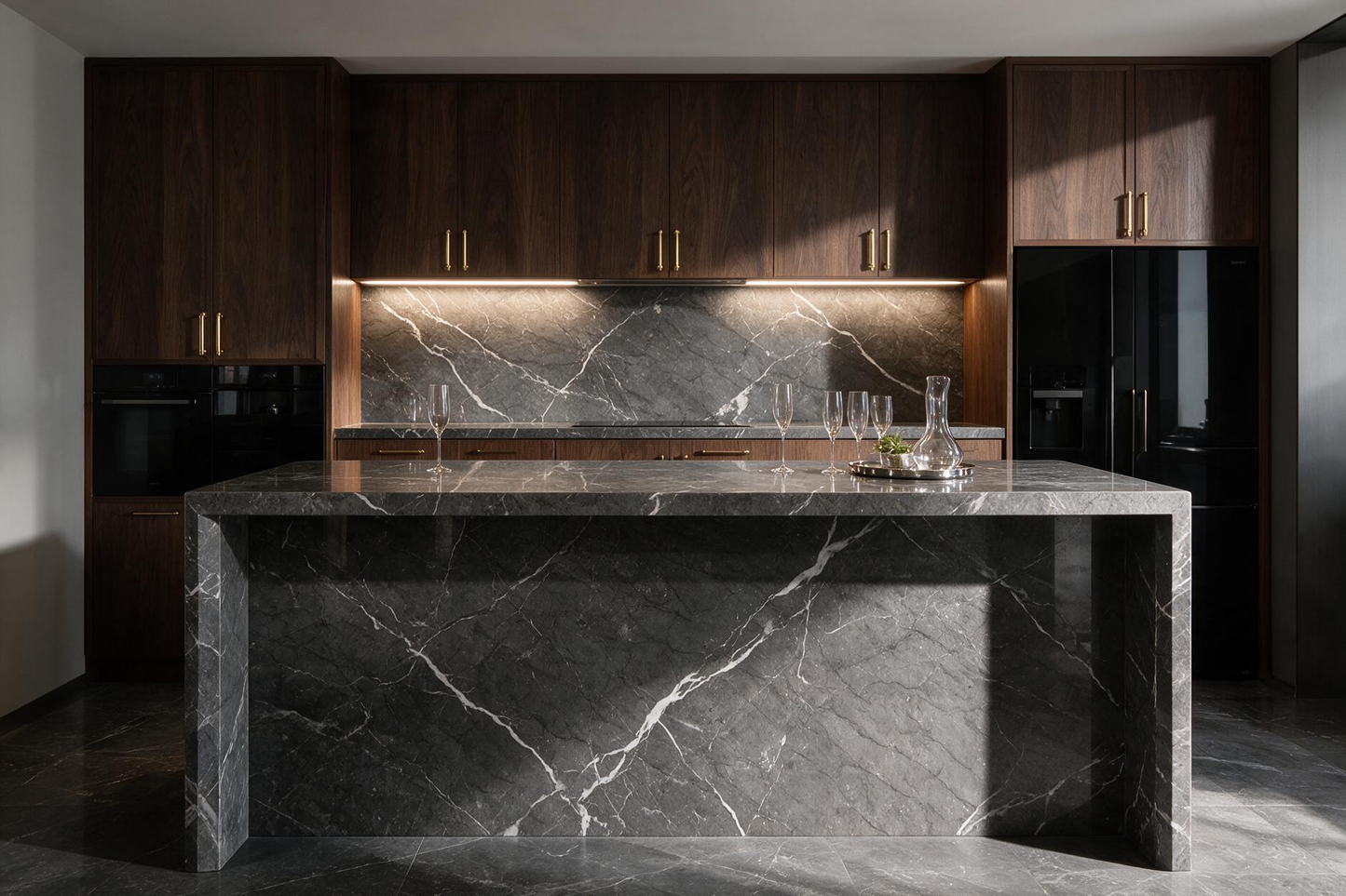 Christmas Grey Marble Slab